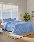 The side view of the Southern Tide Seafarer Comforter Set by Southern Tide - Blue